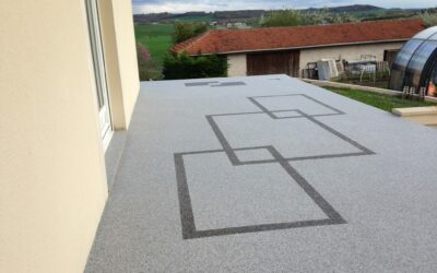 Terrasse en résine de marbre à Nancy